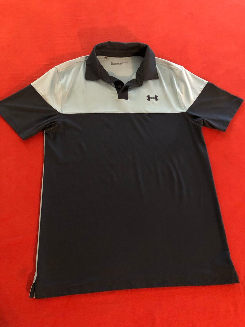 Under Armour loose fit two tone blue collared shirt Size Small